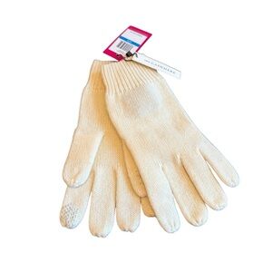 Vince Camuto 100 % Cashmere Gloves With Tech Finger and Thumb OS NEW Off White